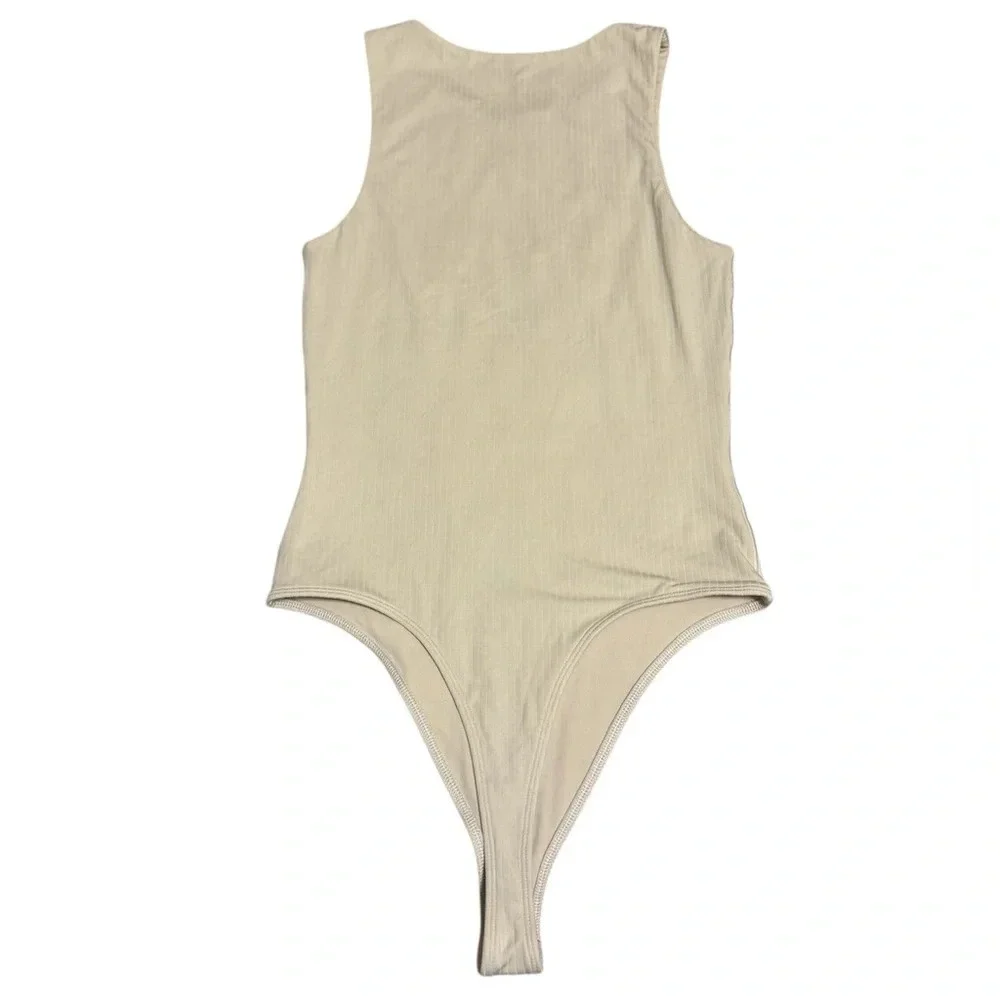 Offline by Aerie Real Me, Ribbed, High, Neck Bodysuit- Small - Picture 2 of 4